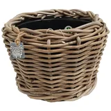 Van der Leeden Blumentopf Blumenkorb Pflanzkorb Topf Rattan Weide Sylter Korb Drypot (1 St), 27x22 cm, Rattan, 4,5 L, Naturprodukt, incl. Kunststoffeimer braun