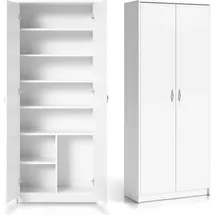home collective Kleiderschrank Mehrzweckschrank 74 x 180 x 0 cm Weiß