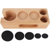 Kaffeefilter-Tamper-Halter, Holz-Espresso-Tamper-Mattenständer, Holz-Kaffeefilter-Tamperstation, Basis, Espresso-Zubehör für die Kaffeebar zu Hause (58 mm 5-Loch)