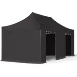 TOOLPORT Faltpavillon, Professional Alu 40mm, schwer entflammbar, Seitenteile ohne Fenster, schwarz - (59123)