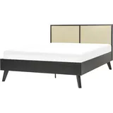 Beliani Bett Schwarz Lattenrost 140 x 200 cm