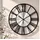 wall-art Industrielle Metalluhr 40,0cm ohne Tick-Geräusche silber