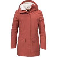 Schöffel Damen Rotterdam L Wind- und wasserdichter Damen Parka mit Verstellbarer Taille, Wintermantel mit 4-Wege-Stretch und Teddyfutter