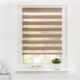 Lichtblick Duo Rollo / Doppelrollo Klemmfix 75 x 150 cm taupe