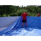 Poolfolie Oval 7,00 x 3,50 x 1,50 m – 0,5 mm Innenhülle Blau Überlappfolie