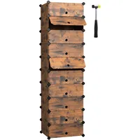 Songmics Schuhregal mit 10 Ebenen, Steckregal, Regalsystem, Schuh-Organizer, DIY-Regal,