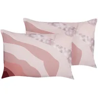 Beliani Gartenkissen 40 x 60 cm rosa 2-tlg.