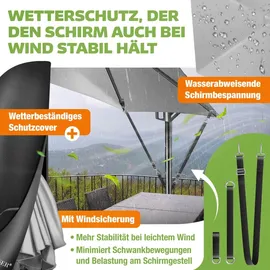 Kesser Ampelschirm Ø 300 cm Grau