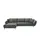 bobb Eckcouch Mikrofaser 3-Sitzer Grau