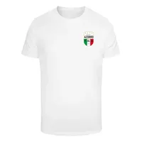 Mister Tee Azurro Italia Crest in Weiß, Größe XXL