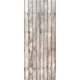 queence »Holzwand«, mit 6 Haken, 50 x 120 cm beige
