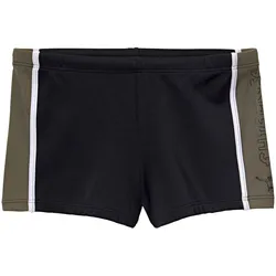 Boxer-Badehose CHIEMSEE, Herren, Gr. 8, N-Gr, schwarz, Polyamid, kontrastfarbene Details, Badehosen, mit Kontrasteinsätzen