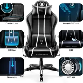 Diablo Chairs X-One 2.0 King Size Gaming Chair schwarz/weiß