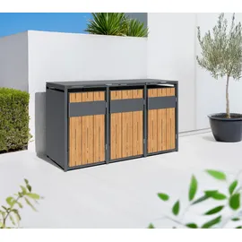 Westmann Mülltonnenbox Varius 3 198 x 116 cm grau