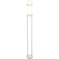 Nowa LED Außenstehlampe Wegeleuchte weiß Gartenlampe Terrassenlampe Stehleuchte, Metall,