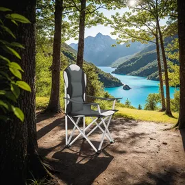 Tectake Campingstuhl Grau