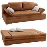 luma-home schönes für dein zuhause Schlafsofa Antiklederoptik 2-Sitzer Braun