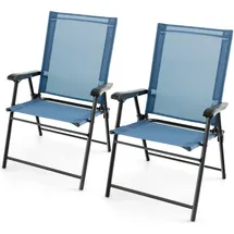 Goplus KOMFOTTEU Gartenstuhl 2er Set 150 x 150 x 150 cm blau