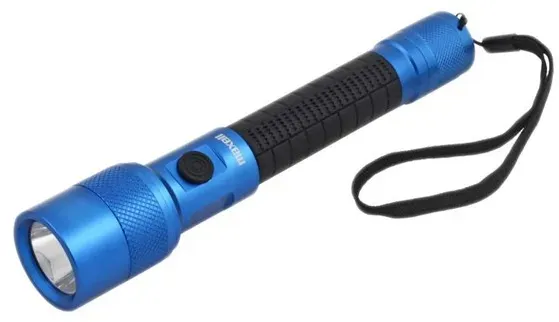UV LED flashlight IP44 aluminum blue