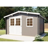 Gartenhaus aus Holz 28mm, Schuppen, Gerätehaus 3.9x3M ohne Boden, Leo EB28016L