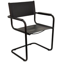 moebel-dich-auf Freischwinger MIAMI (Bürostuhl Konferenz Stuhl Wartezimmer Praxis Kanzlei Büroeinrichtung Leder, 2 St) schwarz