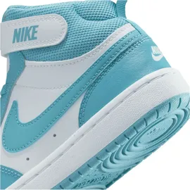 Nike Court Borough Mid 2 Kinder Weiß/Denim Turq 27,5