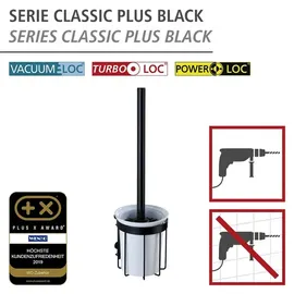 Wenko WC-Bürstengarnitur Classic Plus Schwarz