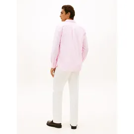 Tommy Hilfiger Langarmhemd TOMMY HILFIGER "OXFORD DOBBY", Herren, Gr. M, N-Gr, rosa (rose petal, allover), Web, Obermaterial: 100% Baumwolle, regular fit, Manschette, Hemden, Button-down-Kragen, regular fit, Businesshemd
