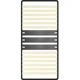 DEWINNER - Lattenrost 90x190 cm | 1x15 Latten Pappel Natur | Verstärkter Rahmen Schwarz | Ergonomisch | Boxspring kompatibel | (0 Füße) - Schwarz