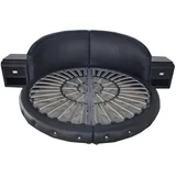 JVmoebel Rundbett Rund Luxus Leder Design Polsterbetten Doppel Modernes Rundes Bett mit (Bett "LB8844), Made in Europa schwarz