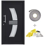 vidaXL Haustür Anthrazit 98x208 cm - Grau