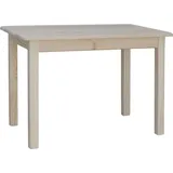 Tisch aus massivem Kiefernholz unbehandelt 110 x 80 - Beige