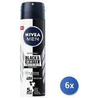 NIVEA Invisible Black & White Spray 6 x 150 ml