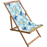 Trendline - Strandliege Liegestuhl Sonnenliege Gartenliege Klappbar Holz
