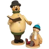Drechslerei Kuhnert Räuchermann Max Vorleser mit Mäxchen 33160