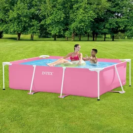 Intex 28266NP Aufstellpool rechteckig 220 x 150 x 60 cm rosa