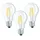 Trango 3er Pack E27001-3 LED Filament Birne 8 Watt 850 Lumen I 3000K Warmweiß I Ersatz für 60W Glühlampe I Glühbirne I Lampe I LED Birne in Tropfen Form mit E27 Fassung I Abstrahlwinkel 360°