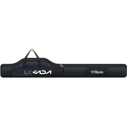 Lixada Angeltasche, tragbare, faltbare Angelrute/Rolle, Tasche für Angelrute, Ausrüstung, Werkzeug, Tragen 170cm schwarz