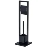 Idimex Toilettengarnitur, schwarz Metall, Mode, Rechteckig, 18x75x18 cm, Badaccessoires