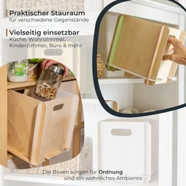 HMF Aufbewahrungsbox 25 x 25 x 25 cm 1-tlg. weiß