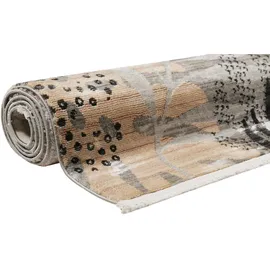 Esprit Teppich ESPRIT "Florence ESP-21077", grau, B:200cm H:7mm L:290cm, Polyester, Teppiche, Teppich, Moderner Designteppich mit Fransen, Dschungel, Wohnzimmer