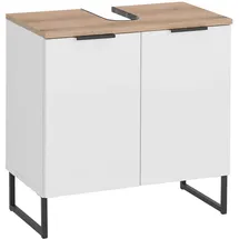 BASIC by Balculina Waschbeckenunterschrank Denver Waschbeckenunterschrank, Badezimmerschrank 60x60x35 (1-St) Breite 60 cm, Tür L/R montierbar, Softclose weiß