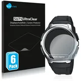 Savvies 6 Stück Schutzfolie für Casio Wave Ceptor WV-58 Displayschutz-Folie Ultra-Transparent