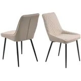 Möbilia Stuhl 2er-Set beige