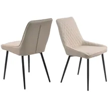 Möbilia Stuhl 2er-Set beige