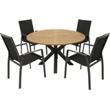 Freital Handels GmbH Garnitur 5-tlg. Schwarz/Braun/Grau