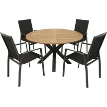 Freital Handels GmbH Garnitur 5-tlg. Schwarz/Braun/Grau