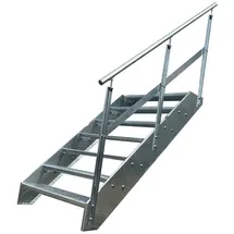 Kaminbau Mierzwa Premium Stahl Treppe Geländer 600 mm 133 cm Verzinkt