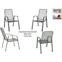 MFG Streckmetall-Stapelstuhl "Mec-Stor", 4-er Set