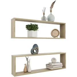 vidaXL Wandregal 100 x 15 x 30 cm Braun